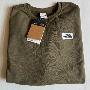 The North Face Heritage Patch Fleece Crewneck Sweatshirt Military Olive
